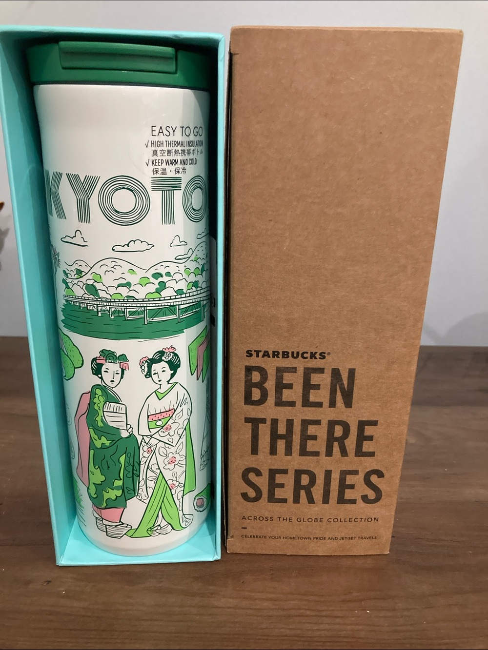 Starbucks Kyoto Been There Series Travel Tumbler — White, Green, Mint